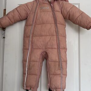 Stonz Dusty Rose Quilted Infant Snowsuit